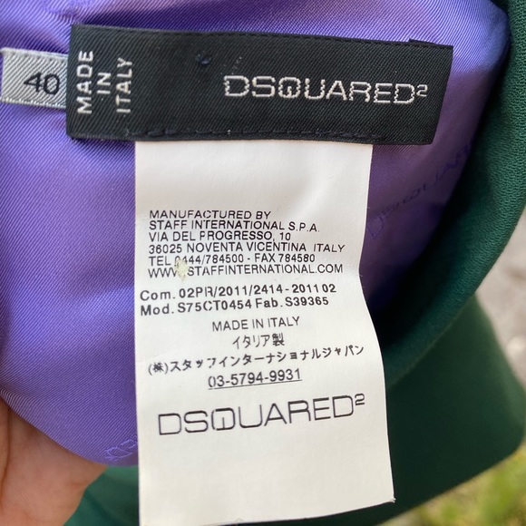 COPY - DSQUARED2 wool mock neck dark green midi dress - Picture 14 of 16